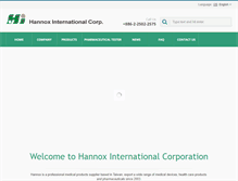 Tablet Screenshot of hannox.com.tw